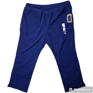 Cherokee Womens WW170 Scrub Pants 2XL Blue Cargo Workwear Medical Nursing NWT